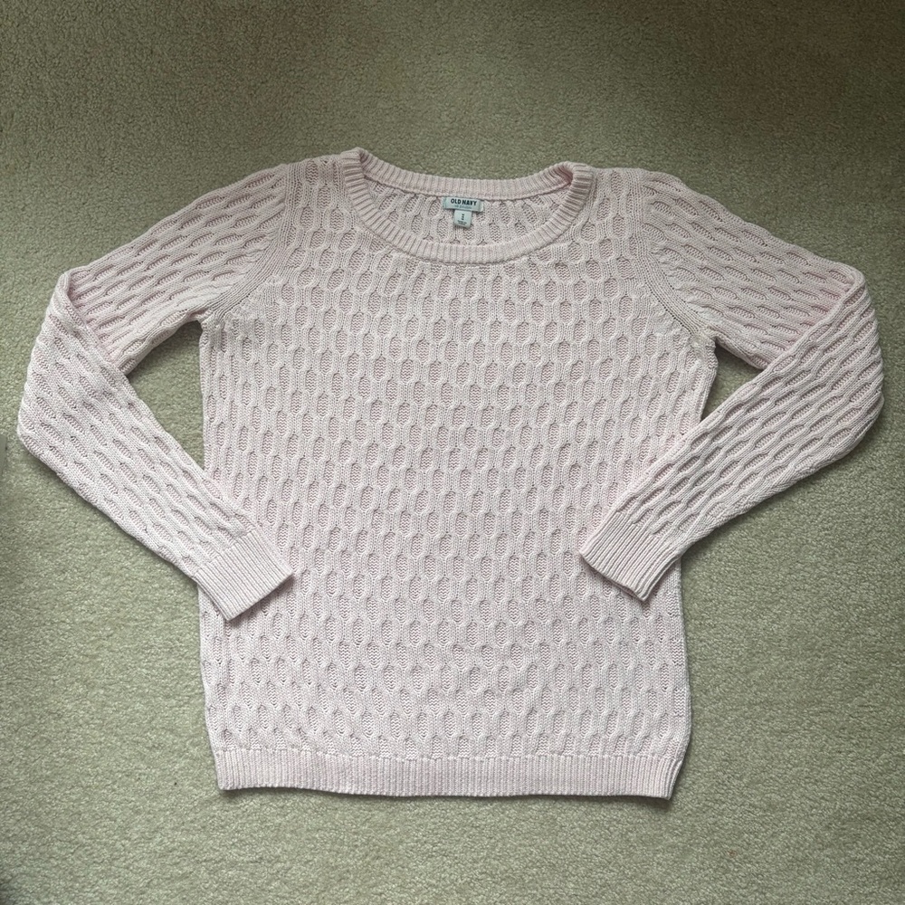 Old Navy Light Pink Textured Sweater